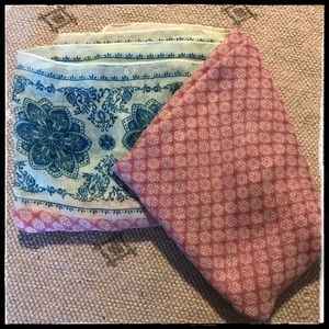 📣SOLD Large Pink Blue Semi Sheer Thin Scarf Sarong EUC